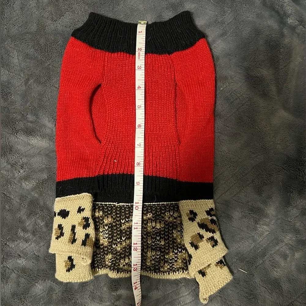 Holiday Christmas dog sweater dress